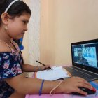 Valeska Bravo, de 8 años, ha logrado poco a poco adaptarse la modalidad virtual.