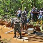 Los uniformados desmantelaron los tres campamentos.