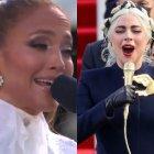 Jennifer López y Lady Gaga, durante la posesión del presidente estadounidense.