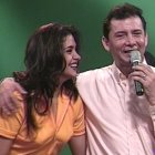 Marco Vinicio Bedoya en uno de sus últimos programas de A todo dar, junto a la entonces adolescente Flor María Palomeque, en 1998