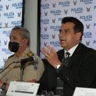 Rueda de prensa del ministro Pazmiño junto al comandante general de Policía sobre caso Efraín Ruales.