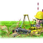 Fabián  Bustos entre agua y lodo sacó los tres puntos ante Guayaquil City.