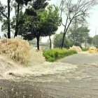 La circulación vehicular se vio afectada por el colapso en Carcelén.