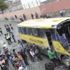 En el hecho estuvo implicado este bus de transportación escolar.