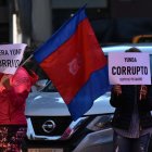 Los manifestantes se concentraron en la Tribuna de los Shyris