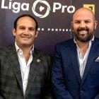 Francisco Egas, titular de la FEF, y Miguel Ángel Loor, presidente de LigaPro, hicieron las paces.