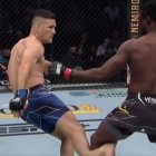 Momento cuando el peleador se le parte la pierna.