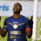 Jaime Ayoví llegó esta temporada a Olmedo. El delantero fue uno de los que exteriorizó su malestar por tener que viajar en bus.