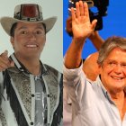 El alcalde, en el momento del incidente en Guamote, arengaba a sus seguidores.