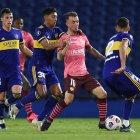 Damián Díaz se comió tres goles ante Boca Juniors.