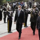 Llegada del Rey de España para la toma de poder de Lasso.