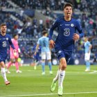 Kai Havertz celebrando su gol.