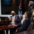 Reunión del ministro Donoso con la nueva cúpula de las Fuerzas Armadas.