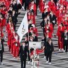 La delegación de atletas rusos cuando hacía su presentación en la inauguración de los JJOO.