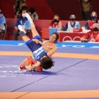 Luisa Valverde cuando ganó el primer combate.