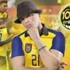 Vico C con la camiseta de Ecuador en un 5 de septiembre.