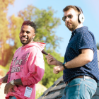 David Allen junto a Jason Derulo realizando el viral baile de la canciòn "Stay".