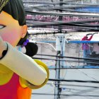 Desde los exteriores se podía ver a algunos presos que atacaban a sus rivales.