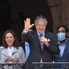 Discurso. En la Plaza Grande el presidente respondió a las amenazas de Leonidas Iza de la Conaie.