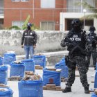 La droga fue presentada en las instalaciones de la Policía Antidrogas.