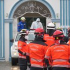 Los cadáveres de los andinistas llegaron la mañana del lunes 26 de octubre a la morgue de Riobamba.
