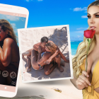 Carolina y Rayo en una de las playas de Punta Cana.