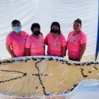 Presentación. La natilla puesta en un molde que simula el pan de muerto.