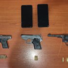 Las armas encontrada a alias El Tuerto.