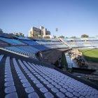 Vista del Estadio Centenario, sede de la final de la Copa Libertadores, en Montevideo