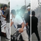 Los panas paseando a su muertito en moto. ¡Lo sacaron del ataúd!