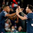 El argentino Leo Messi y el francés Kylian Mbappe, en un partido del PSG