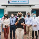 La alcaldesa durante la inauguración del área de consulta externa del Hospital Bicentenario