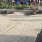 Así quedaron los presuntos delincuentes.