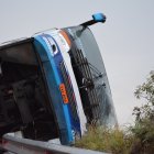 El vehículo de la Cooperativa Amazonas cubría la ruta Cuenca-Baños.