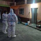 Momentos en que los agentes llegaban a la trágica escena.