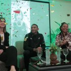 El peleador ecuatoriano de artes marciales mixtas, Michael Morales, dió una rueda de prensa en el hotel Wyndham en Guayaquil. Agencia (ag-extra)