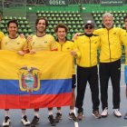 El elenco ecuatoriano de Tenis enfrentó en noviembre pasado a España y a Rusia, en la fase final de la Copa Davis.