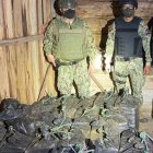 Cerca de una tonelada de cocaína fue hallada en un sector de Jama, provincia de Manabí
