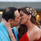 La parejita contrajo matrimonio en Manta. Se espera que la boda eclesiástica sea en los siguientes meses.