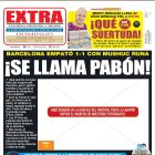 Así se vio la portada de diario EXTRA de este domingo.