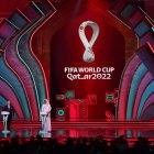 El presidente de FIFA Gianni Infantino y e Emir de Qatar Sheikh Tamim bin Hamad al-Thani en el sorteo del Mundial.