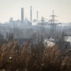 Vista general de la planta de Azovstal en Mariupol, Donetsk region en octubre de 2021. Hoy es atacada por Rusia.