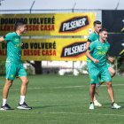 Lucas Sosa y Emmanuel Martínez en pleno entrenamiento.