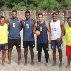 Ecuador: Gerdy Litardo, Jhonny Nieves, Eduardo Quiñónez, Jefferson Domínguez, Michael Quiñónez y Álex Bustamante, presidente de la Federación de Balonmano.