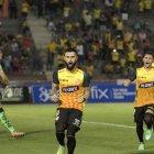 El ariete uruguayo Gonzalo Mastriani marcó tres goles para el Ídolo.