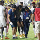 Gonzalo Plata no pudo terminar el duelo amistoso entre Ecuador y Cabo Verde, por una lesión que sufrió en su pie izquierdo.