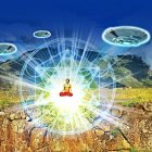 El extranjero realiza meditaciones para llegar a niveles de consciencia superiores.