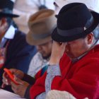 Leonidas Iza habló con las bases indígenas sobre el pronunciamiento de Guillermo Lasso.