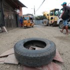 En este lugar se desplomó la víctima.