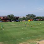 Barcelona en su último entrenamiento antes de enfrentar a Independiente del Valle.